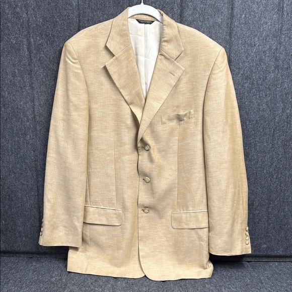 Harold Powell Tan Sport Coat with Notched Lapels - Picture 1 of 5